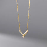 TrustDavis 925 Silver CZ Short Necklace For Women