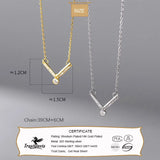 TrustDavis 925 Silver CZ Short Necklace For Women