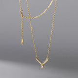 TrustDavis 925 Silver CZ Short Necklace For Women
