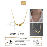 TrustDavis Feather CZ Necklace 925 Sterling Silver Birthday Gift