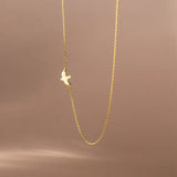TrustDavis 925 Sterling Silver Bird Necklace For Women Wedding Jewelry Gift