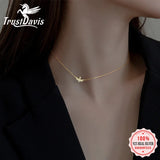 TrustDavis 925 Sterling Silver Bird Necklace For Women Wedding Jewelry Gift