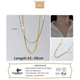 TrustDavis 925 Silver Gothic Cross Collarbone Chain Necklace