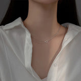 925 Sterling Silver Heart Beads Chain Necklace for Women