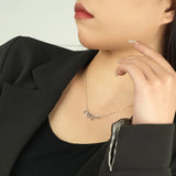 TrustDavis 925 Silver Necklace Infinite Love Heart Pendant Gift for Women Girls