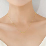 Davis 925 Silver Necklace DREAM Short for Women Office Lady Birthday Gift