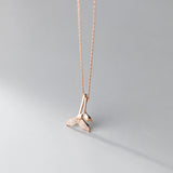 925 Silver Necklace Whale Tails Love Pendant Gift