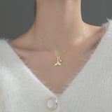 925 Silver Necklace Whale Tails Love Pendant Gift