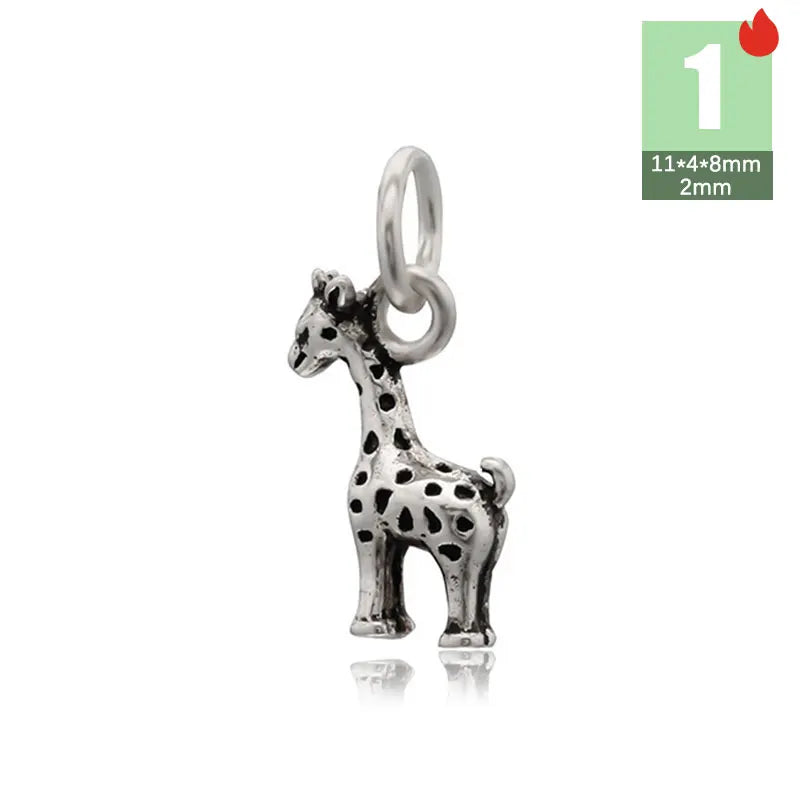 TrustDavis Silver Necklace Pendant Animal DIY Fine Jewelry