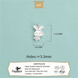 925 Sterling Silver Rabbit Charm Pendant DIY Accessories