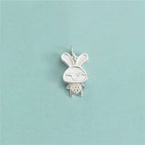 925 Sterling Silver Rabbit Charm Pendant DIY Accessories
