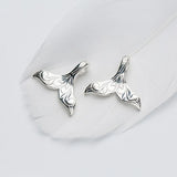 TrustDavis Mermaid Tail Charm Pendant 925 Sterling Silver Necklace