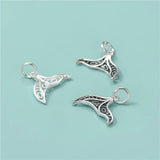 TrustDavis Mermaid Tail Charm Pendant 925 Sterling Silver Necklace
