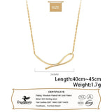 TrustDavis 925 Silver Geometric Line Necklace Women Lady Birthday Gift