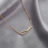 TrustDavis 925 Silver Geometric Line Necklace Women Lady Birthday Gift