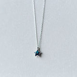TrustDavis 925 Sterling Silver Star CZ Clavicle Necklace For Women