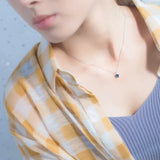 TrustDavis 925 Sterling Silver Star CZ Clavicle Necklace For Women