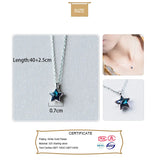 TrustDavis 925 Sterling Silver Star CZ Clavicle Necklace For Women