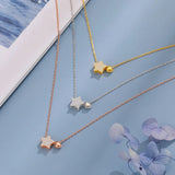 TrustDavis 925 Silver Necklace Sweet Star Heart CZ Pendant Necklace