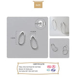 925 Silver Water Drop Charm Stud Earrings Wedding Party Jewelry