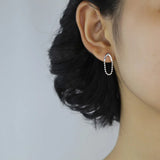 925 Silver Water Drop Charm Stud Earrings Wedding Party Jewelry