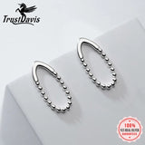925 Silver Water Drop Charm Stud Earrings Wedding Party Jewelry