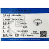 TrustDavis Genuine 925 Silver Ring CZ Heart Cross Wedding Band Jewelry