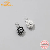TrustDavis Flower Pendant 925 Sterling Silver Women's Jewelry
