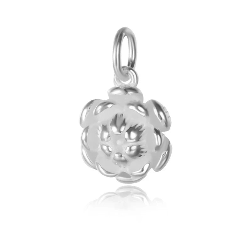 TrustDavis Flower Pendant 925 Sterling Silver Women's Jewelry