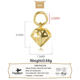 TrustDavis Geometric Sterling Silver Pendant Women DIY Necklace