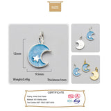 TrustDavis 925 Silver Moon Pendant DIY Necklace Bracelet HY634