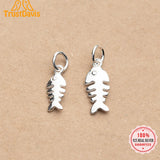 TrustDavis 925 Silver Pendant Fishbone Accessories Fine 925 Jewelry