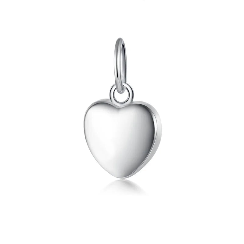 TrustDavis 925 Sterling Silver Heart Pendant Necklace Bracelet DIY Jewelry