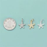 Davis 925 Silver Starfish CZ Pendant DIY Jewelry