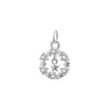 TrustDavis 925 Silver Pendant CZ Round Star DIY Necklace Accessory S925 Jewelry