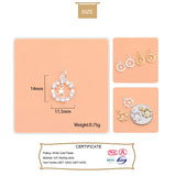 TrustDavis 925 Silver Pendant CZ Round Star DIY Necklace Accessory S925 Jewelry