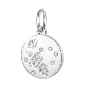 TrustDavis 925 Silver Pendant Starry Sky Rocket CZ Necklace