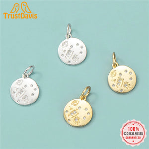 TrustDavis 925 Silver Pendant Starry Sky Rocket CZ Necklace