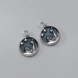 Davis 925 Silver Pendant Night Sky Charm DIY Jewelry