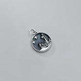 Davis 925 Silver Pendant Night Sky Charm DIY Jewelry
