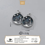 Davis 925 Silver Pendant Night Sky Charm DIY Jewelry