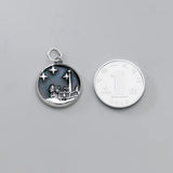 Davis 925 Silver Pendant Night Sky Charm DIY Jewelry