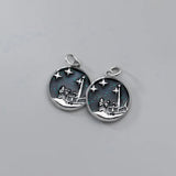 Davis 925 Silver Pendant Night Sky Charm DIY Jewelry