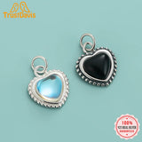 925 Sterling Silver Heart Charm Pendant DIY Necklace Bracelet Jewelry