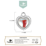 925 Sterling Silver Heart Charm Pendant DIY Necklace Bracelet Jewelry