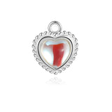 925 Sterling Silver Heart Charm Pendant DIY Necklace Bracelet Jewelry