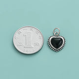 925 Sterling Silver Heart Charm Pendant DIY Necklace Bracelet Jewelry
