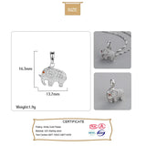 TrustDavis Elephant CZ Charm Pendant DIY Accessories HY212