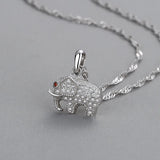 TrustDavis Elephant CZ Charm Pendant DIY Accessories HY212