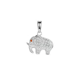 TrustDavis Elephant CZ Charm Pendant DIY Accessories HY212